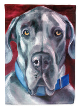 Load image into Gallery viewer, 11 x 15 1/2 in. Polyester Great Dane Natural Ears Blue Collar Garden Flag 2-Sided 2-Ply