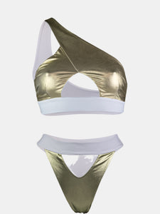 Shark Bay Bikini in Gold Dust Reversible
