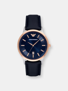 Emporio Armani Men's Renato AR11188 Blue Leather Quartz Fashion Watch