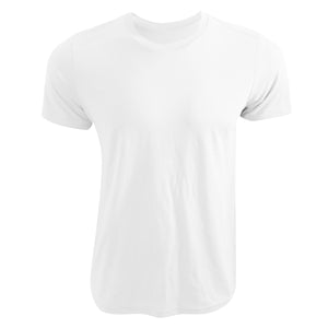 Canvas Unisex Poly-Cotton Short Sleeve T-Shirt (White)