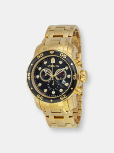 Invicta Men's Pro Diver 0072 Gold Stainless-Steel Plated Swiss Parts Chronograph Dress Watch