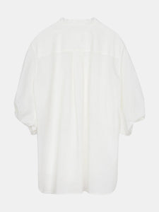 Twisted Sleeve Shirt in Off White