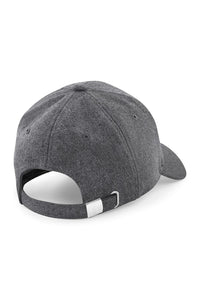 Unisex Melton Wool 6 Panel Cap - Gray