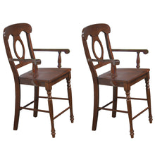 Load image into Gallery viewer, Andrews Bravo 42.5&quot; High Back 24&quot; Bar Stool With Solid Wood Seat (Set Of 2)