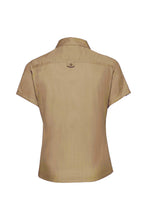 Load image into Gallery viewer, Russell Collection Womens/Ladies Short Sleeve Classic Twill Shirt (Khaki)