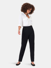 Load image into Gallery viewer, Tara Pant in Moss Crepe Black