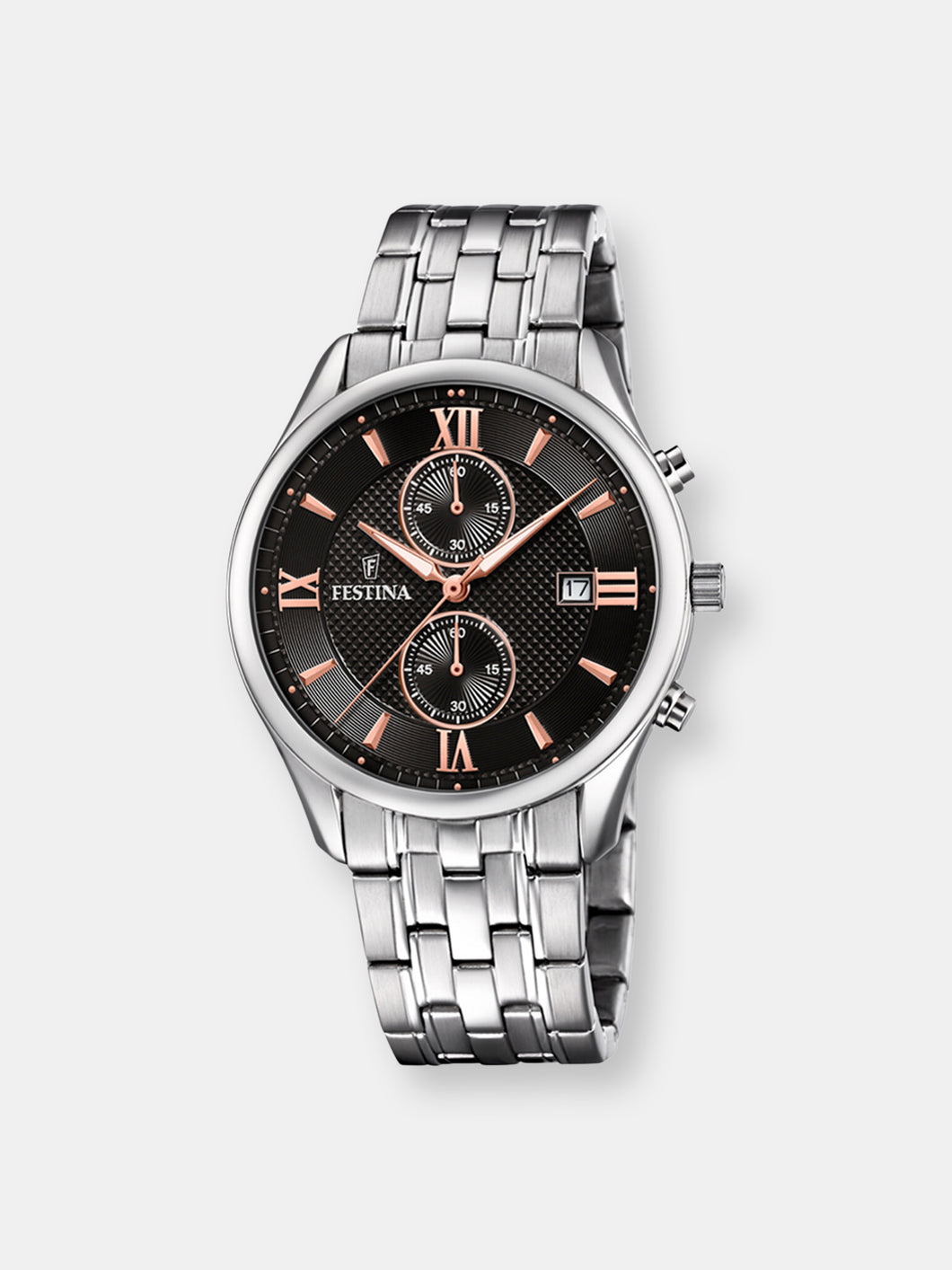 Festina Men's Timeless Chrono F6854-7F37 Black Stainless-Steel Quartz Dress Watch