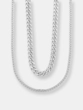 Load image into Gallery viewer, Curb &amp; Herringbone Chain Layered Necklace