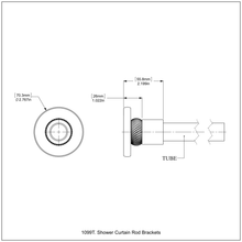 Load image into Gallery viewer, Shower Curtain Rod Brackets