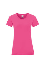Load image into Gallery viewer, Fruit Of The Loom Womens/Ladies Iconic T-Shirt (Fuchsia Pink)