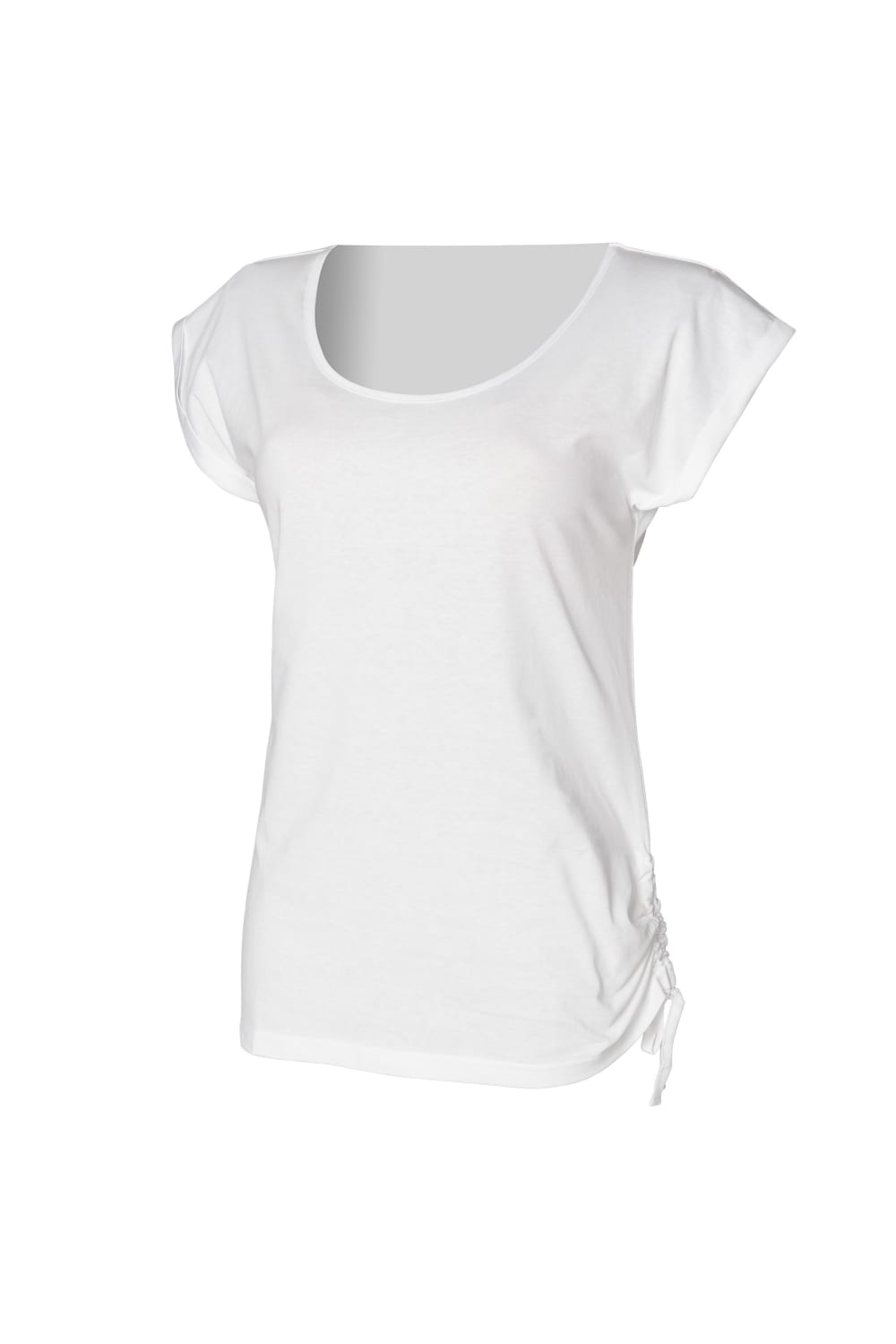 Skinni Fit Ladies/Womens Slounge T-Shirt Top (White)