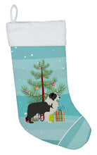 Load image into Gallery viewer, Black Border Collie Merry Christmas Tree Christmas Stocking