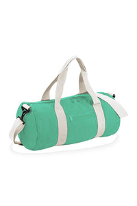 Bagbase Plain Varsity Barrel/Duffel Bag (5 Gallons) (Pack of 2) (Mint Green/Off White) (One Size)