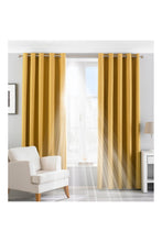 Load image into Gallery viewer, Riva Paoletti Eclipse Ringtop Eyelet Curtains (Ochre Yellow) (66 x 90 in)