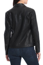 Load image into Gallery viewer, Faux Leather Drape Jacket