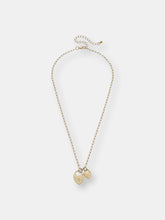 Load image into Gallery viewer, Mia Heart Padlock Charm Necklace in Worn Gold
