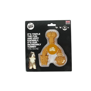 TastyBone Peanut Butter Flavored Trio Dog Chew Toy (May Vary) (S)
