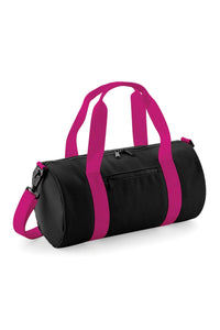 Bagbase Mini Barrel Bag (Pack of 2) (Black/Fuchsia) (One Size)