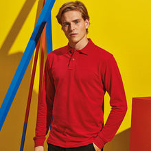 Load image into Gallery viewer, Asquith &amp; Fox Mens Classic Fit Long Sleeved Polo Shirt (Classic Red)