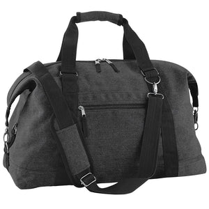 Bagbase Vintage Canvas Weekender / Carryall Carry Bag (7.9 Gallons) (Pack of 2) (Vintage Black) (One Size)