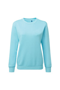 Asquith & Fox Womens/Ladies Organic Crew Neck Sweatshirt (Bright Ocean)