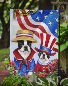 Boston Terrier USA Garden Flag 2-Sided 2-Ply