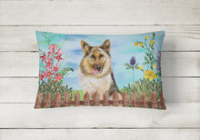 Load image into Gallery viewer, 12 in x 16 in  Outdoor Throw Pillow German Shepherd Spring Canvas Fabric Decorative Pillow
