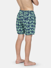 Load image into Gallery viewer, Boys Navy + Green Turtles Swim Trunks