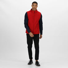 Load image into Gallery viewer, Regatta Mens Flux Softshell Vest Jacket (Classic Red/ Seal Gray)
