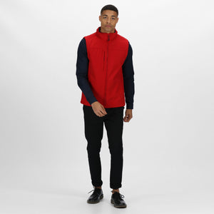 Regatta Mens Flux Softshell Vest Jacket (Classic Red/ Seal Gray)