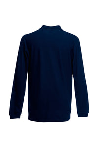 Fruit Of The Loom Mens Premium Long Sleeve Polo Shirt (Deep Navy)