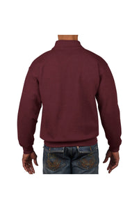 Gildan Adult Vintage 1/4 Zip Sweatshirt Top (Maroon)