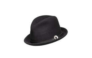 Viv Short Brim Fedora Hat - Black