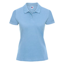 Load image into Gallery viewer, Russell Europe Womens/Ladies Classic Cotton Short Sleeve Polo Shirt (Sky)