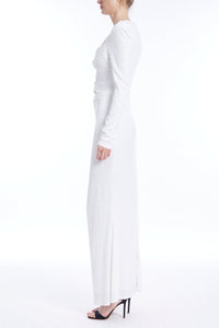 White Sequin Double Knot Gown