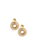 Load image into Gallery viewer, Gold Sun Disc Earring