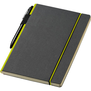 JournalBooks Cuppia Notebook (Solid Black/Lime) (8 x 5.7 x 0.6 inches)