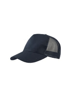 Load image into Gallery viewer, Rapper Cotton 5 Panel Trucker Cap - Navy/Navy
