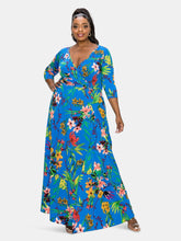 Load image into Gallery viewer, Floral Wrap Maxi Dress