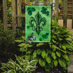 St Patrick's Day Fleur De Lis Garden Flag 2-Sided 2-Ply
