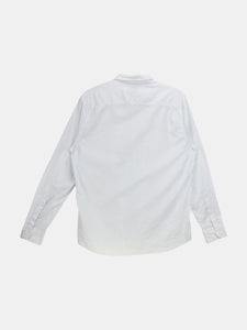 Faherty Men's White / Blue Stripe Cloud Summer Blend Shirt Long-sleeve