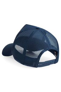 Beechfield Mens Half Mesh Trucker Cap/Headwear (Pack of 2) (French Navy/French Navy)