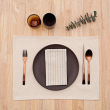 Load image into Gallery viewer, Napkins / Natural Striped