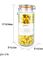 Load image into Gallery viewer, 67.5 oz. Glass Pickling Jar with Wire Bail Lid and Rubber Seal Gasket