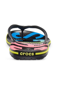 Crocs Unisex Crocband Printed Flip Flop (Black/Multi)