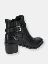 Load image into Gallery viewer, Womens/Ladies Rayleigh Leather Ankle Boots - Black