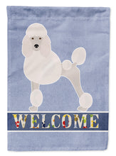 Load image into Gallery viewer, Miniature Poodle Welcome Garden Flag 2-Sided 2-Ply