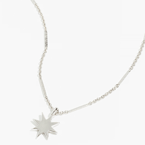 Rhodium Star Necklace