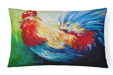 Load image into Gallery viewer, 12 in x 16 in  Outdoor Throw Pillow Bird - Rooster Chief Big Feathers Canvas Fabric Decorative Pillow