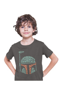 Star Wars Childrens/Kids Word Puzzle Boba Fett Helmet T-Shirt (Charcoal)